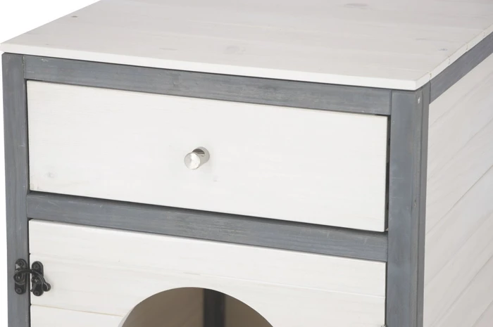 Kerbl Katzenschrank Ida, weiß/blau