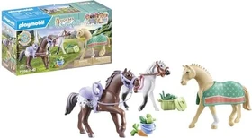 playmobil Horses of Waterfall 3 Pferde: Morgan, Quarter Horse & Shagya Araber