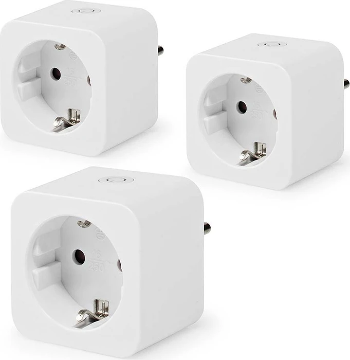 Nedis WLAN Smart-Stecker, 3680W, Typ F, Smart-Steckdose, 3er-Pack
