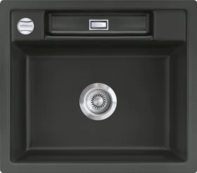 systemceram Bela 57 F Einbau Becken mittig mit Ablauffernbedienung schiefer