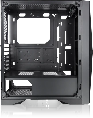 Raijintek Silenos MS, schwarz, Glasfenster