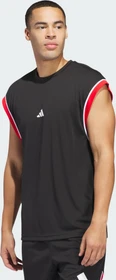 adidas Basketball All-World Sleeveless Funktionsshirt ärmellos schwarz/rot (Herren)