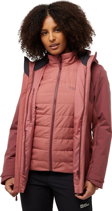 Jack Wolfskin Hunberg 3in1 Funktionsjacke mineral red (Damen)