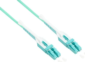 Good Connections Uniboot LWL Duplex Kabel, OM3, 2x LC Stecker/2x LC Stecker, 2m, türkis