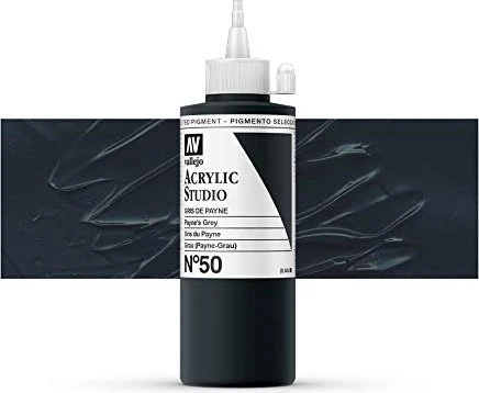 Vallejo Studio Acrylic payne's grey, 200ml