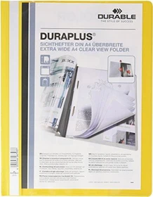 Durable Duraplus Schnellhefter, A4, gelb/transparent, 25er-Pack