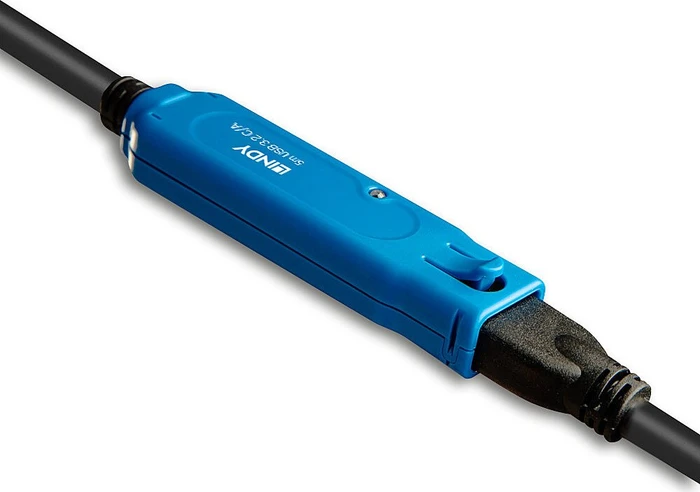 Lindy USB 3.0 aktives Verlängerungskabel Pro, USB-C [Stecker] auf USB-A [Buchse], 5m