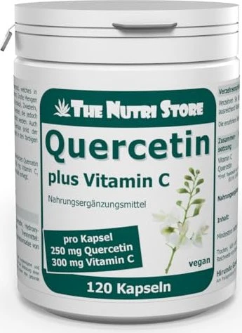 The Nutri Store Quercetin 250mg Plus Vitamin C 300mg Kapseln, 120 Stück