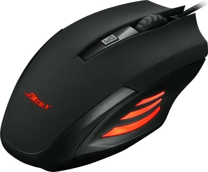 Inter-Tech Nitrox GX-62 LED Gaming Maus schwarz, USB