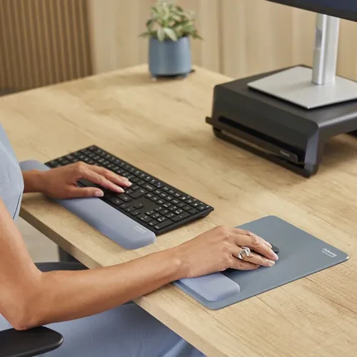 Fellowes Breyta XL Mausepad mit Handgelenkauflage, 280x210mm, blau
