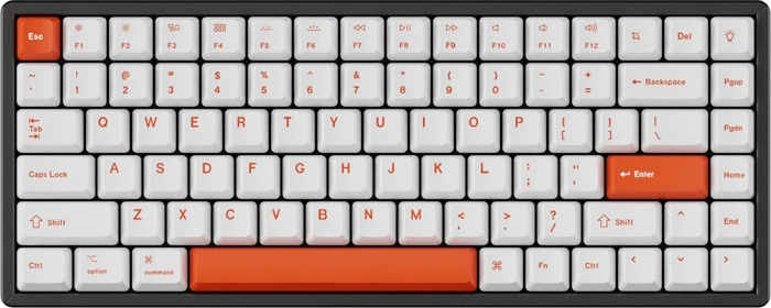 Keychron Q1/Q2/K2 OEM Dye-Sub Keycap-Set Orange, Kunststoff (PBT), Orange, orange/weiß, 97 Tasten (83+14), ANSI-US