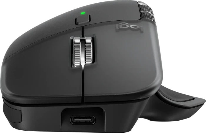 Logitech MX Master 4 Combo for Windows, Graphite, dunkelgrau, Logi Bolt, USB/Bluetooth, DE