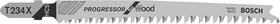 Bosch Professional T234X HCS Progressor for Wood Stichsägeblatt, 117mm, 100 Stück