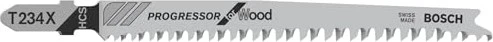 Bosch Professional T234X HCS Progressor for Wood Stichsägeblatt, 117mm, 100 Stück
