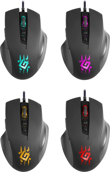 Defender Wolverine GM-700L RGB Gaming Mouse schwarz, USB