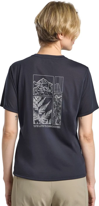 Jack Wolfskin Vonnan Graphic Funktionsshirt kurzarm explore graphite (Damen)