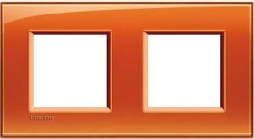 Bticino Livinglight Abdeckrahmen 2-fach, orange