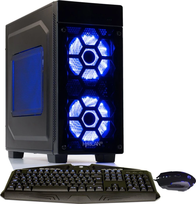 Hyrican Striker 6193, Blue, Core i7-8700, 16GB RAM, 240GB SSD, 2TB HDD, Radeon RX 580