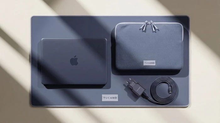 Tucano One Desk Pad für MacBook Neo, 550x350mm, Indigo blau