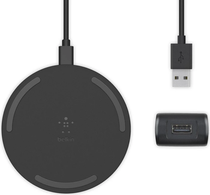 Belkin BoostCharge 10W Wireless Charging Pad + QC 3.0 Wall Charger + Cable schwarz