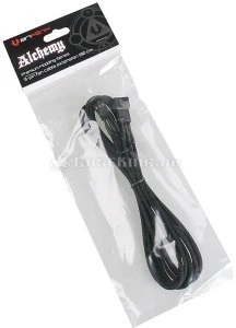 BitFenix 3-Pin Verlängerung, sleeved, 90cm, schwarz