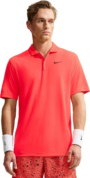 Nike Court Dri-FIT Tennis Funktionsshirt kurzarm bright crimson/black (Herren)