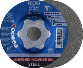 Pferd CC-GRIND-FLEX 115 COARSE SGP STEEL CC-GRIND Schleifscheibe, 115x22.23mm, 10 Stück