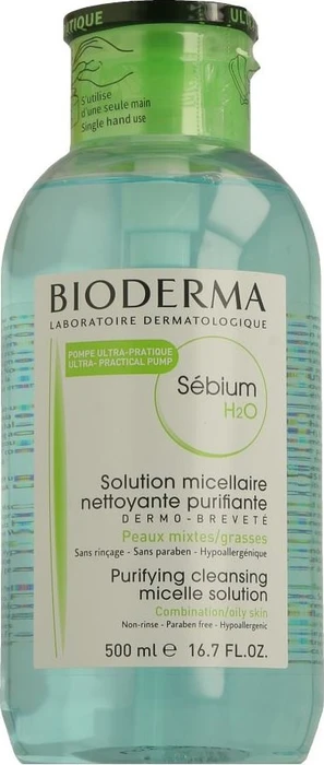 Bioderma Sébium H2O Solution Micellaire Reinigungslösung Pumpe, 500ml