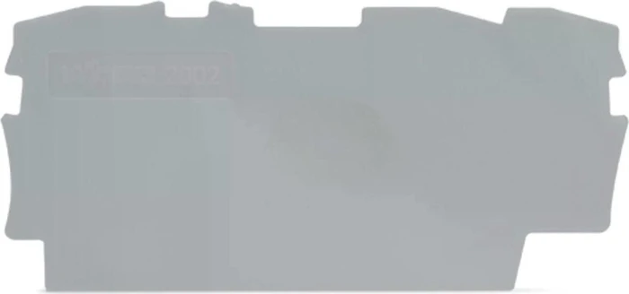 Wago Abschluss- und Zwischenplatte 0,8 mm dick grau