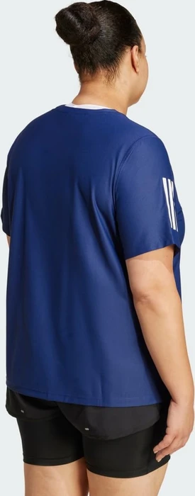 adidas Own The Run große Größen Laufshirt kurzarm dark blue/white (Damen)