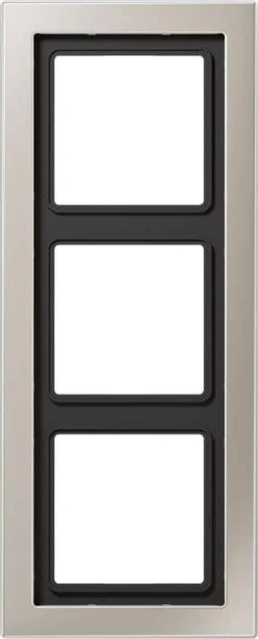 Jung Serie LS-design Rahmen Metallausführung 3-fach, edelstahl