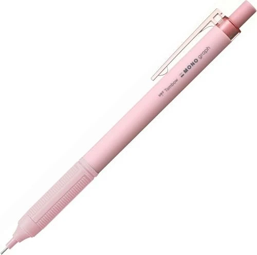 Tombow MONO graph Lite Druckbleistift HB 0.5mm grau, pink, Radierer