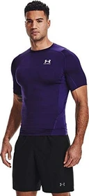 Under Armour HeatGear Armour Funktionsshirt kurzarm violett/weiß (Herren)