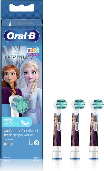 Oral-B Kids Mix Spiderman/Frozen Kinder-Ersatzbürste, 3 Stück