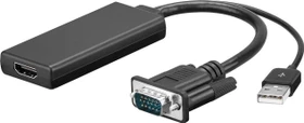 Wentronic Goobay HDMI/VGA Adapter schwarz (62460)