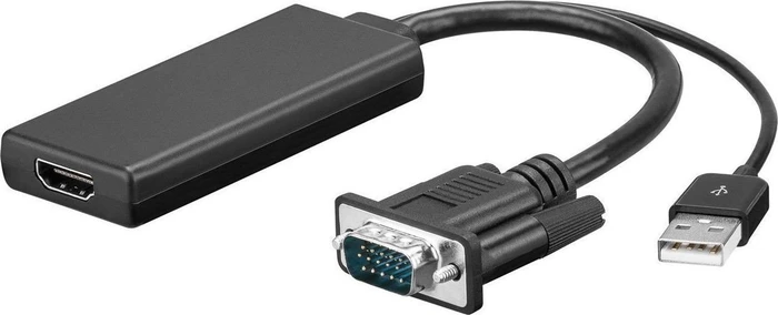 Wentronic Goobay HDMI/VGA Adapter schwarz
