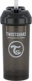 Twistshake Trinkbecher mit Strohhalm, 6+M, black