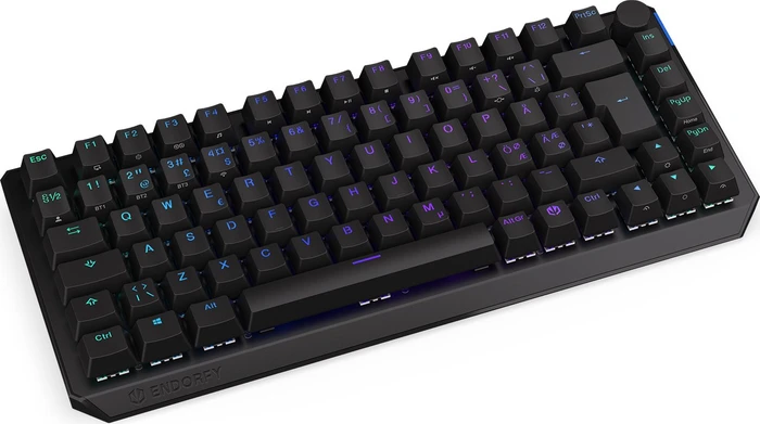Endorfy Thock 75% Wireless, PBT, LEDs RGB, hot-swap, Black, Kailh Box BLACK, USB/Bluetooth, ND
