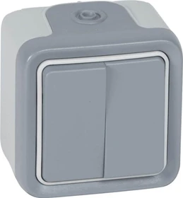 Legrand Plexo Doppelwechsel, grau