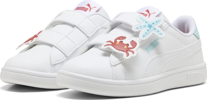 Puma Smash 3.0 Badges puma white/safe lake/red fire (Junior)