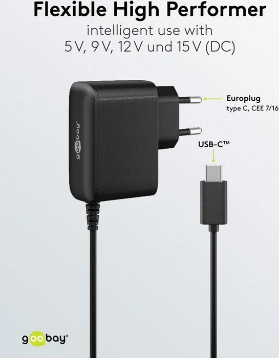 goobay Netzteil für Raspberry Pi 5, 27W, schwarz
