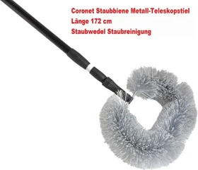 Coronet Staubbiene mit Metall-Teleskopstiel Staubwischer