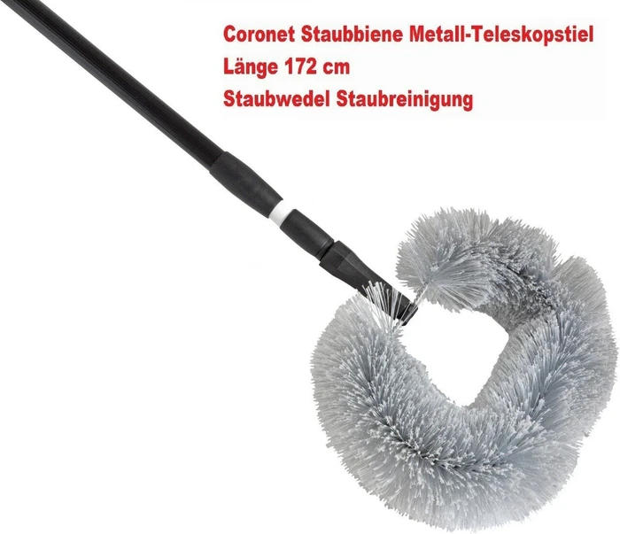 Coronet Staubbiene mit Metall-Teleskopstiel Staubwischer