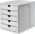HAN Systembox Schubladenbox, 5 Schubladen, grau (1450-11)