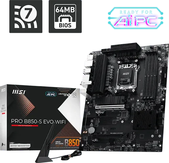 MSI PRO B850-S EVO WIFI (AMD AM5)