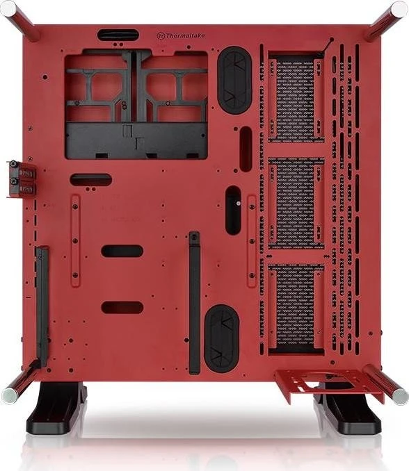 Thermaltake Core P3 Tempered Glass Red Edition, weiß, Glasfenster