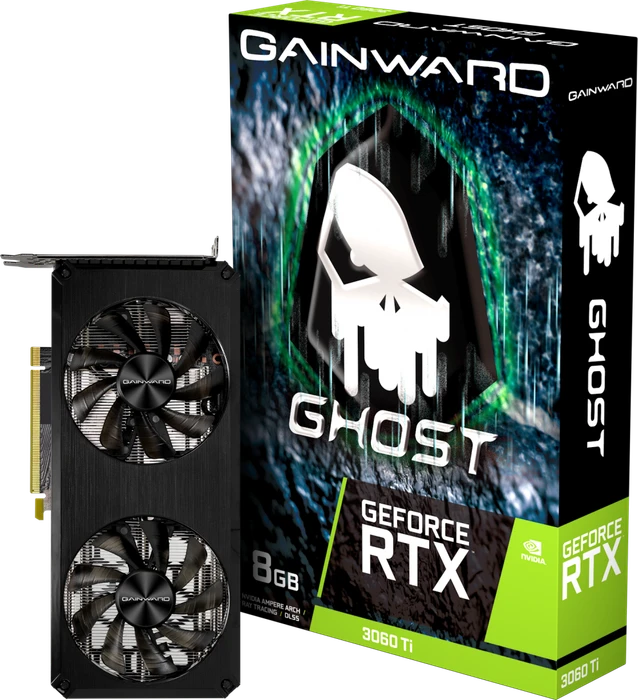 Gainward GeForce RTX 3060 Ti Ghost V1 (LHR), 8GB GDDR6, HDMI, 3x DP