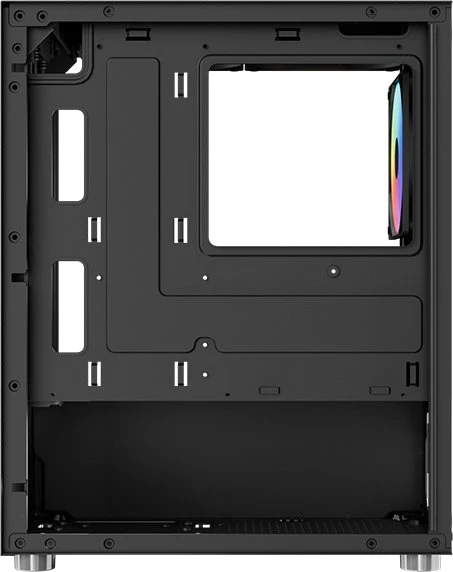 AeroCool CS-111 [V2] Black, Glasfenster