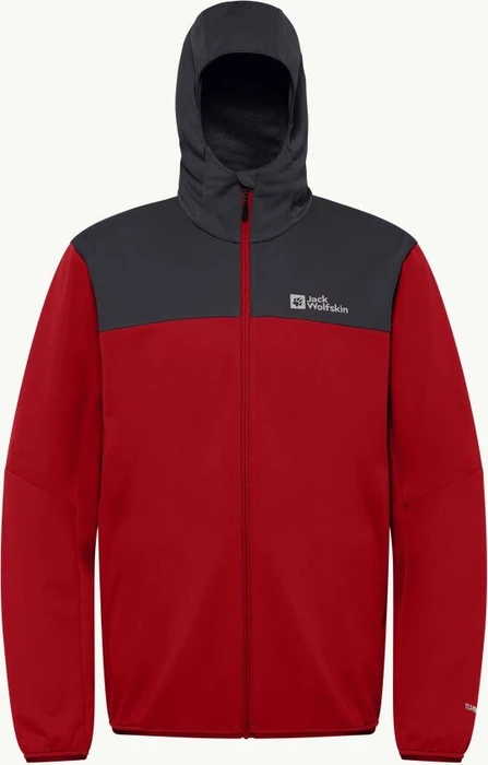 Jack Wolfskin Feldberg Hoody Funktionsjacke adrenaline red (Herren)