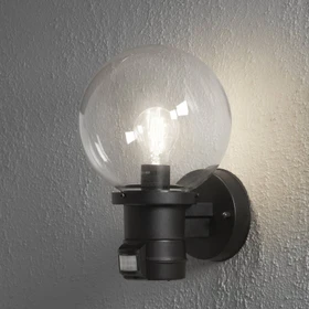 Konstsmide Nemi 20cm Sensor Wandleuchte schwarz